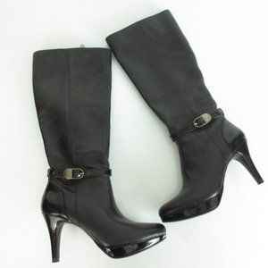 Bandolino Black Boots Leather Heels BDCALA